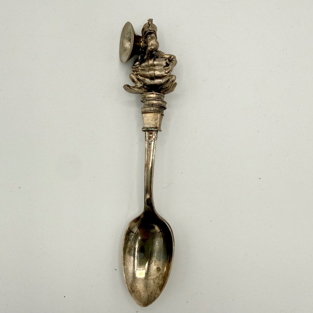 Vintage Disney 1980s Goofy Sousaphone Pewter Silver Plated Collector Spoon
